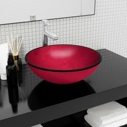 Vidaxl - Lavabo Verre trempé 42x14 cm Rouge