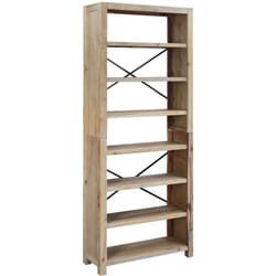vidaXL Bibliothèque 7 niveaux 80x30x200 cm Bois solide d'acacia
