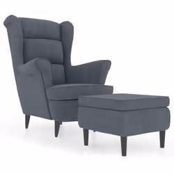 VidaXL 3115932, Velours, Gris, mousse, 110 kg, 550 mm, 545 mm