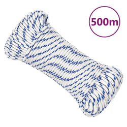 vidaXL Corde de bateau Blanc 3 mm 500 m Polypropylène