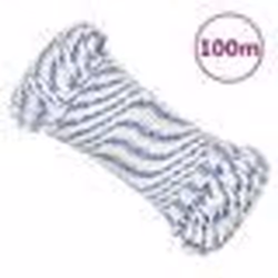 vidaXL Corde de bateau Blanc 4 mm 100 m Polypropylène