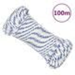 vidaXL Corde de bateau Blanc 4 mm 100 m Polypropylène