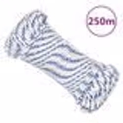 vidaXL Corde de bateau Blanc 5 mm 250 m Polypropylène