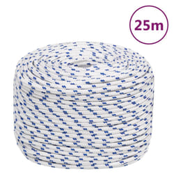 vidaXL Corde de bateau Blanc 8 mm 25 m Polypropylène