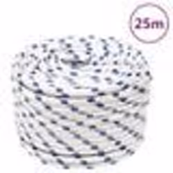 vidaXL Corde de bateau Blanc 12 mm 25 m Polypropylène