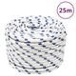 vidaXL Corde de bateau Blanc 12 mm 25 m Polypropylène