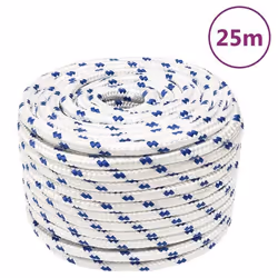 vidaXL Corde de bateau Blanc 14 mm 25 m Polypropylène