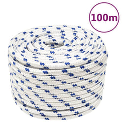 vidaXL Corde de bateau Blanc 14 mm 100 m Polypropylène