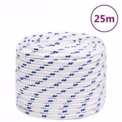 vidaXL Corde de bateau Blanc 16 mm 25 m Polypropylène