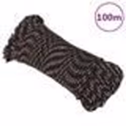 vidaXL Corde de bateau Noir 4 mm 100 m Polypropylène