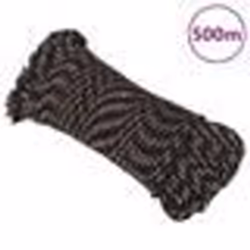 vidaXL Corde de bateau Noir 5 mm 500 m Polypropylène