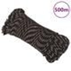 vidaXL Corde de bateau Noir 5 mm 500 m Polypropylène