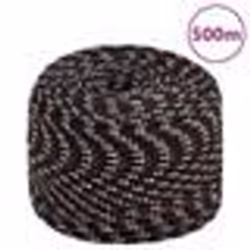 vidaXL Corde de bateau Noir 10 mm 500 m Polypropylène