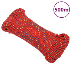 vidaXL Corde de bateau Rouge 5 mm 500 m Polypropylène