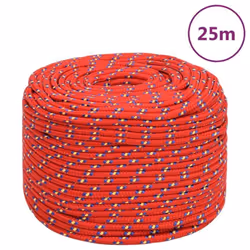 vidaXL Corde de bateau Rouge 6 mm 25 m Polypropylène