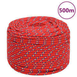 vidaXL Corde de bateau Rouge 10 mm 500 m Polypropylène