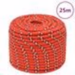 vidaXL Corde de bateau Rouge 14 mm 25 m Polypropylène
