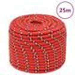 vidaXL Corde de bateau Rouge 14 mm 25 m Polypropylène