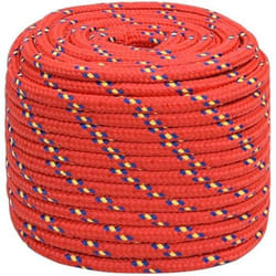 vidaXL Corde de bateau Rouge 16 mm 25 m Polypropylène