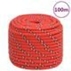 vidaXL Corde de bateau Rouge 16 mm 100 m Polypropylène