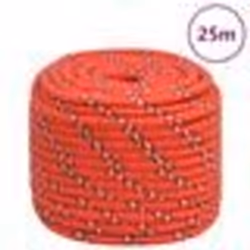 vidaXL Corde de bateau Rouge 18 mm 25 m Polypropylène
