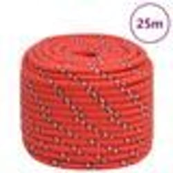 vidaXL Corde de bateau Rouge 18 mm 25 m Polypropylène