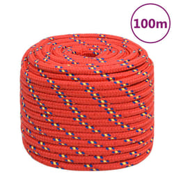 vidaXL Corde de bateau Rouge 18 mm 100 m Polypropylène