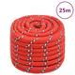 vidaXL Corde de bateau Rouge 20 mm 25 m Polypropylène