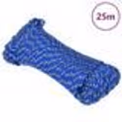 vidaXL Corde de bateau Bleu 4 mm 25 m Polypropylène