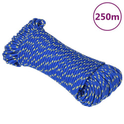 vidaXL Corde de bateau Bleu 4 mm 250 m Polypropylène