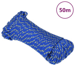 vidaXL Corde de bateau Bleu 5 mm 50 m Polypropylène