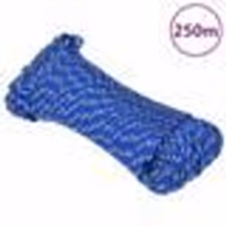 vidaXL Corde de bateau Bleu 5 mm 250 m Polypropylène