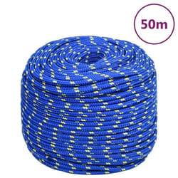 vidaXL Corde de bateau Bleu 8 mm 50 m Polypropylène