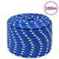 vidaXL Corde de bateau Bleu 14 mm 100 m Polypropylène