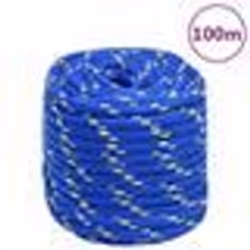 vidaXL Corde de bateau Bleu 18 mm 100 m Polypropylène