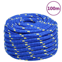 vidaXL Corde de bateau Bleu 20 mm 100 m Polypropylène