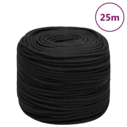 vidaXL Corde de bateau Noir complet 10 mm 25 m Polypropylène