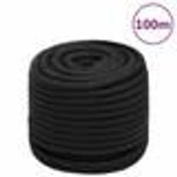 vidaXL Corde de bateau Noir complet 16 mm 100 m Polypropylène