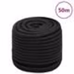 vidaXL Corde de bateau Noir complet 18 mm 50 m Polypropylène