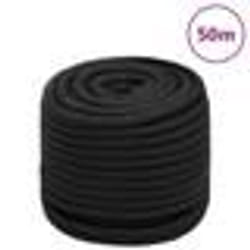 vidaXL Corde de bateau Noir complet 18 mm 50 m Polypropylène