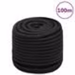 vidaXL Corde de bateau Noir complet 18 mm 100 m Polypropylène