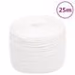 vidaXL Corde de bateau Blanc complet 8 mm 25 m Polypropylène