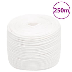 vidaXL Corde de bateau Blanc complet 10 mm 250 m Polypropylène