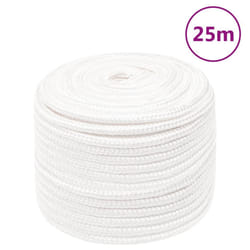 vidaXL Corde de bateau Blanc complet 12 mm 25 m Polypropylène