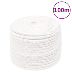 vidaXL Corde de bateau Blanc complet 12 mm 100 m Polypropylène