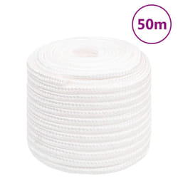 vidaXL Corde de bateau Blanc complet 18 mm 50 m Polypropylène