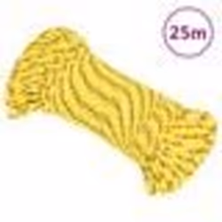 vidaXL Corde de bateau Jaune 3 mm 25 m Polypropylène