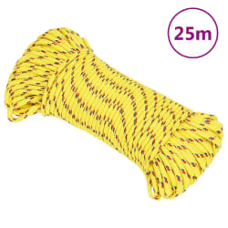 vidaXL Corde de bateau Jaune 4 mm 25 m Polypropylène