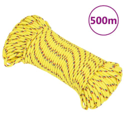 vidaXL Corde de bateau Jaune 4 mm 500 m Polypropylène