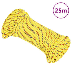 vidaXL Corde de bateau Jaune 5 mm 25 m Polypropylène